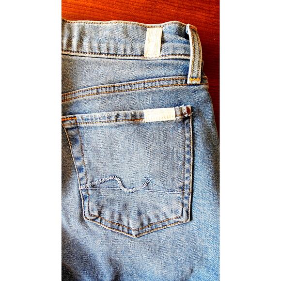 7 For All Mankind Mid Roll Short, Denim Jeans Shorts,  Sz 26 or Sz 4 NWT, NEW - Picture 10 of 10